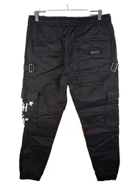 Black Squad Cargohose Herren M Schwarz Streetwear Jogger Print 2