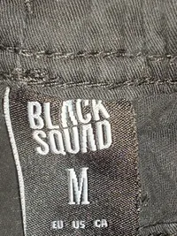 Black Squad Cargohose Herren M Schwarz Streetwear Jogger Print 6