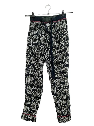Himalaya Damen Stoffhose Gr. XS Schwarz Blumenmuster Bohemian