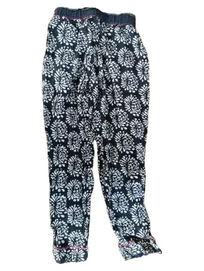 Himalaya Damen Stoffhose Gr. XS Schwarz Blumenmuster Bohemian