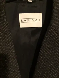 Barisal Damen Sakko Blazer Schwarz Nadelstreifen Gr. 42 Business 2