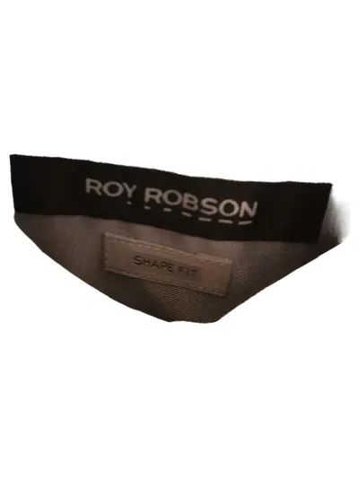 Roy Robson Business Hemd Herren Gr. 40 Grau Shape Fit Langarm