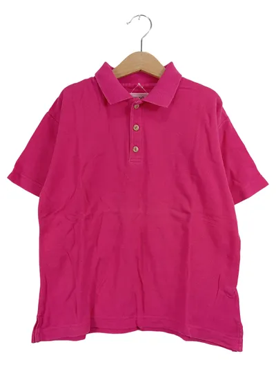 hessnatur Poloshirt Kinder Gr. 128 Pink 100% Baumwolle Kurzarm
