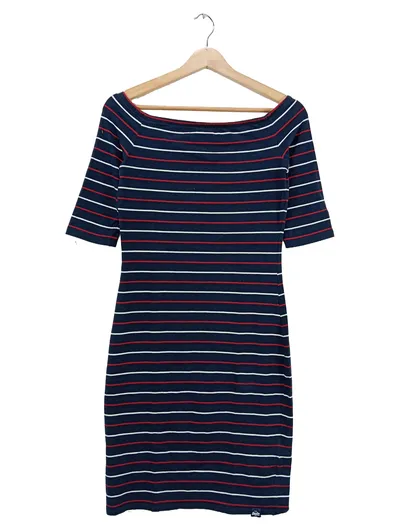 Superdry Damen Jerseykleid gestreift Maritim Gr. M Blau Rot Weiß