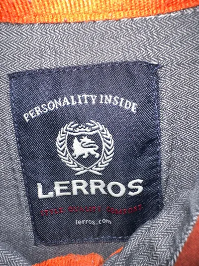 LERROS Herren Freizeithemd Kariert Orange Gr. 56, 3XL Langarm Baumwolle