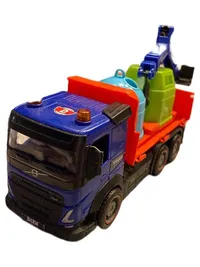 Dickie Toys Volvo Müllwagen Spielzeugauto Blau 23cm mit Kran Recycling LKW 1