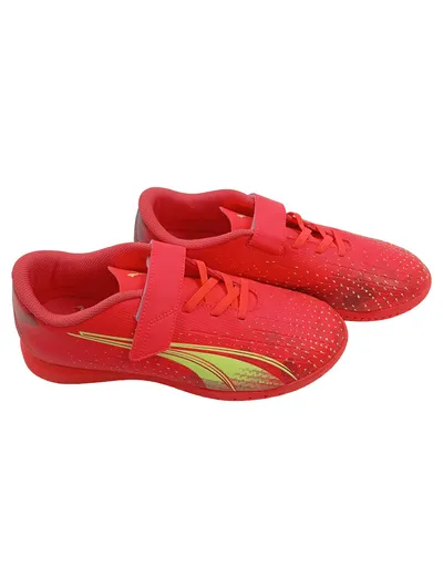 PUMA Fussballschuhe Kinder Rot Gr. 38 Klettverschluss Sport