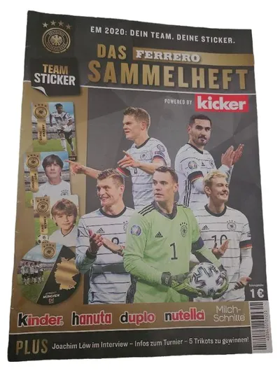 Ferrero Sammelheft EM 2020 Kicker Team Sticker DFB Sammelalbum