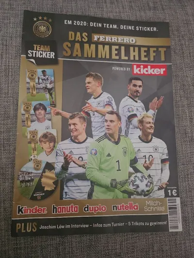Ferrero Sammelheft EM 2020 Kicker Team Sticker DFB Sammelalbum