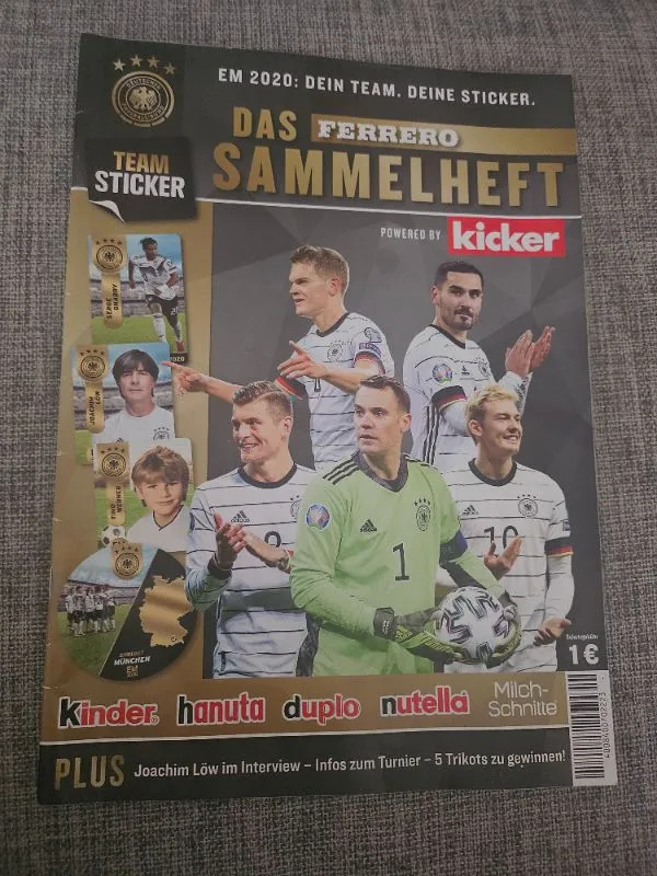 Ferrero Sammelheft EM 2020 Kicker Team Sticker DFB Sammelalbum 2