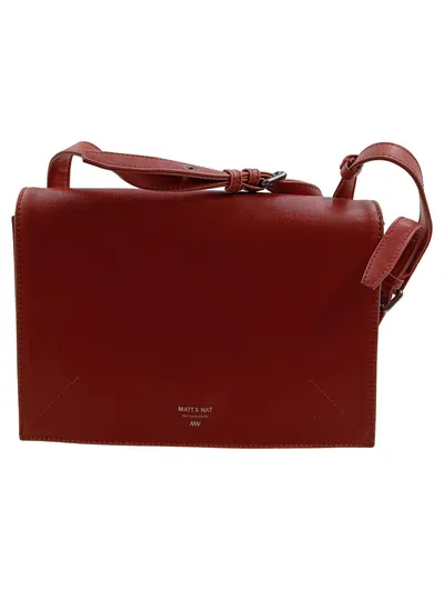 Matt & Nat Umhängetasche Damen Rot Minimalistisch Crossbody Bag Vegan