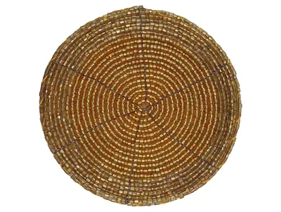 BUTLERS Untersetzer Perlen Gold Glamourös rund 10,5 cm Glas Dekor
