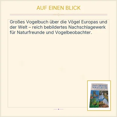 Das Grosse Vogelbuch - Die Vögel Europas und der Welt | Kaiser Verlag