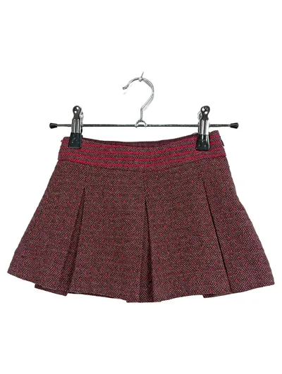 Zara Kids Mädchen Minirock Gr. 98 Rot Rauten Plissee Herbst Winter