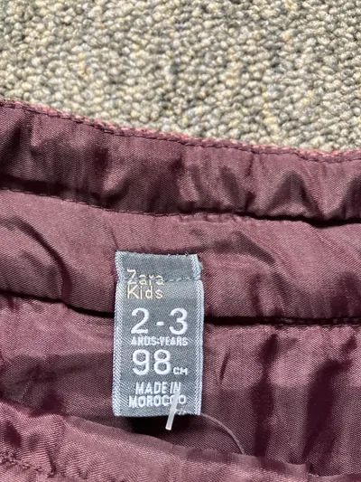 Zara Kids Mädchen Minirock Gr. 98 Rot Rauten Plissee Herbst Winter