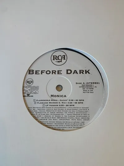 Before Dark - Monica Vinyl Single RCA Promo