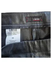 CINQUE Damen Leggings CIOZZY Gr. 38 Schwarz Lederoptik Elegant 2