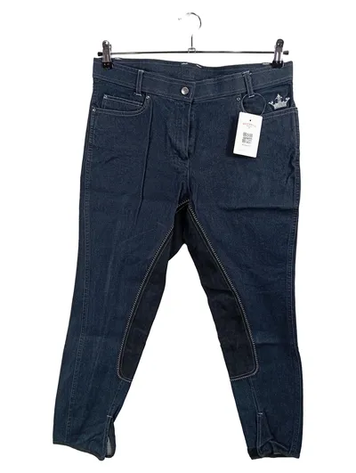 Equilibre Damen Jeans Reithose Vollbesatz Gr. 42 Blau Denim