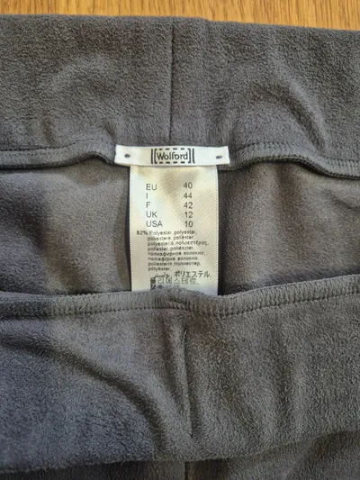 Wolford Damen Leggings Velvet Grau Größe 40 EU Elegant Stretch