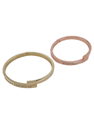 Pierre Cardin Schmuckset Armbänder Damen Gold Elegant Strasssteine