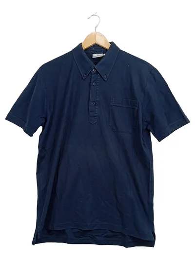Conte of Florence Herren Poloshirt Blau Gr. 50/L Kurzarm Baumwolle