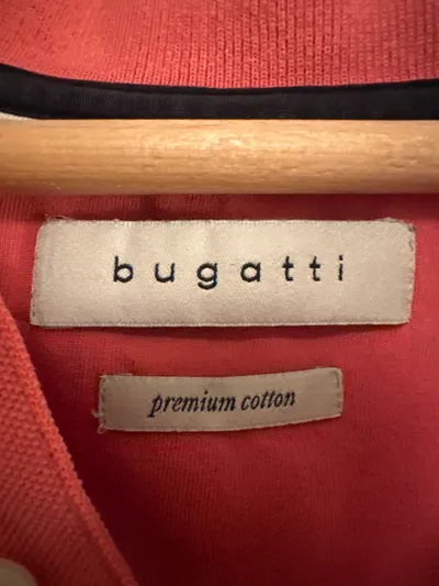 bugatti Herren Poloshirt Rosa Gr. 56 3XL Kurzarm Baumwolle Casual