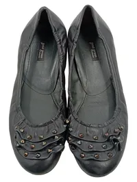 Paul Green Ballerinas Damen Leder Schwarz Nieten Rüschen Gr. 39 2