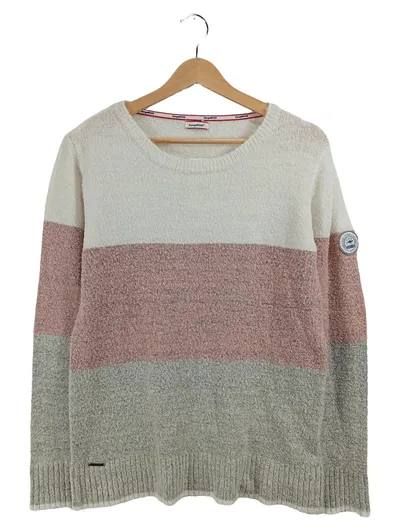KangaROOS Damen Pullover Gr. 36-38 Mehrfarbig Gestreift Casual Strickpullover