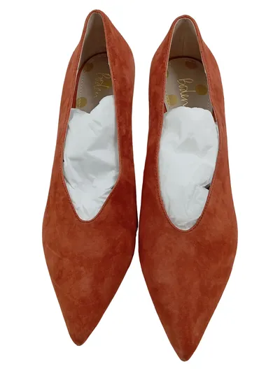 Boden Damen Pumps Wildleder Kitten Heels Orange Gr. 40 Elegant