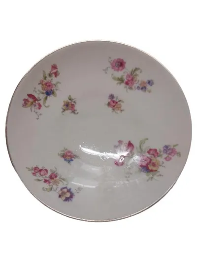 Rosenthal Frühstücksteller Kuchenteller 17 cm Porzellan Weiß Blumenmuster