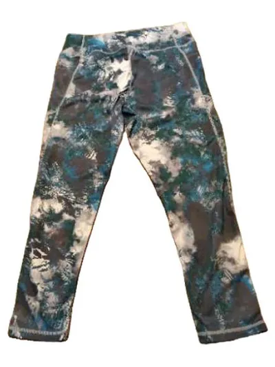 Pageone Damen Capri Leggings Print Grau Sportlich Größe L Sporthose