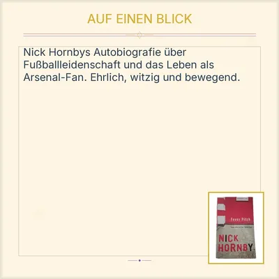 Fever Pitch - Nick Hornby | Autobiografie | Penguin Taschenbuch