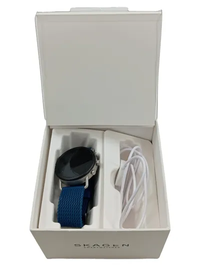 Skagen Falster 3 Smartwatch Herren Blau Wear OS Bluetooth SKT5203