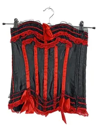 Bloom Korsett Mieder Damen Gr. S Schwarz Rot Spitze Burlesque Corsage 1