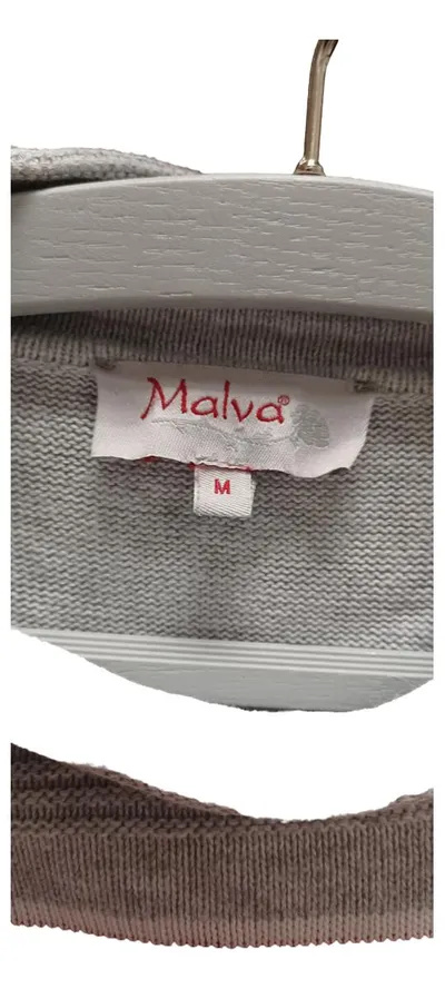 Malva Damen Pullover Gestreift Mehrfarbig Gr. 38 M Baumwolle
