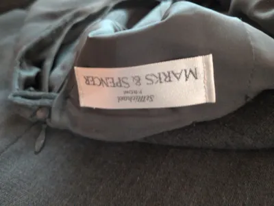 Marks & Spencer Bleistiftrock Damen Grau Gr. 44 XXL Business Midirock