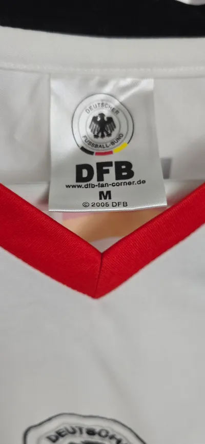 DFB Deutschland Fußball Trikot Herren Gr. M Weiß T-Com 2005