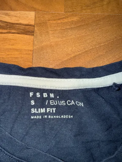 Fishbone T-Shirt Herren Gr. S Blau Slim Fit Brusttasche Casual