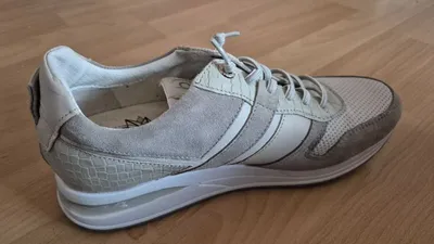 bugatti Damen Sneaker Low Beige Gr. 41 Casual Leder Freizeitschuh