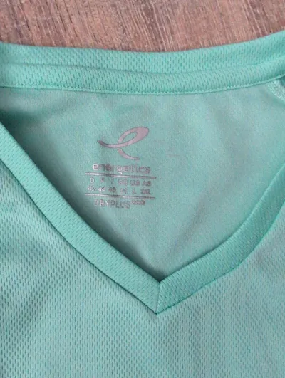 Energetics Damen Sport Shirt Gr. 42 XL Türkis Kurzarm DryPlus