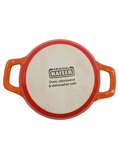 Kaiser Keramik Auflaufform Orange Rund Backform Ofenform Mikrowelle 750ml