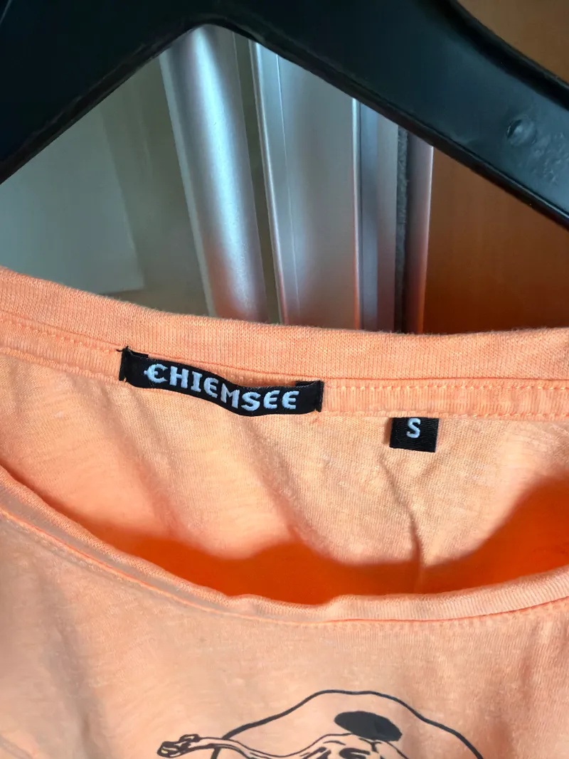 Chiemsee Damen T-Shirt Gr. S Orange Logo-Print Baumwolle Sportlich 4