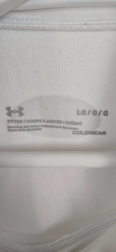 Under Armour ColdGear Langarmshirt Herren Gr. L Weiß Fitted Mock
