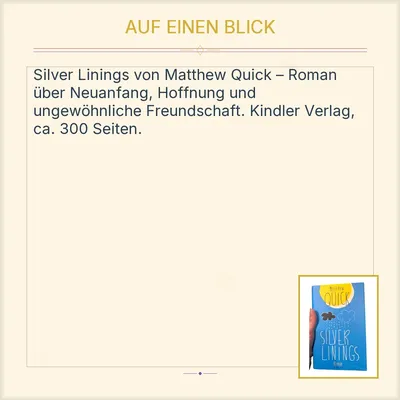 Silver Linings - Matthew Quick Roman Kindler Buch