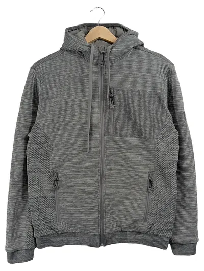 Engelbert Strauss Strickjacke Herren Kapuzenjacke Grau Melange Gr. M