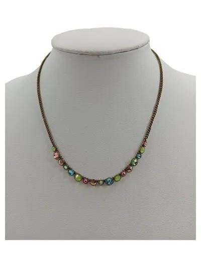 Konplott Collier Halskette Damen Mehrfarbig Strasssteine 45 cm