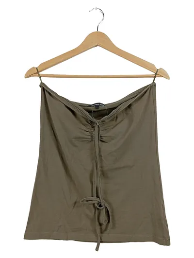 Hallhuber Damen Top Neckholder gerafft Oliv Gr. 40 L Casual