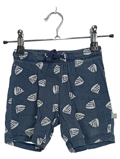 LIEGELIND Shorts Jungen Gr. 92 Blau Segelboot Muster Baumwolle