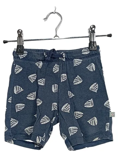 LIEGELIND Shorts Jungen Gr. 92 Blau Segelboot Muster Baumwolle