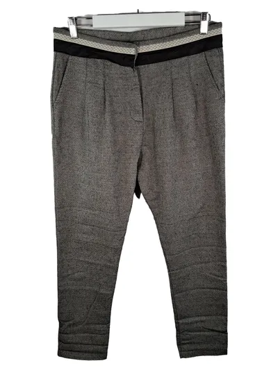 Please Damen Jogginghose Grau Fischgrät Tapered L Casual Hose